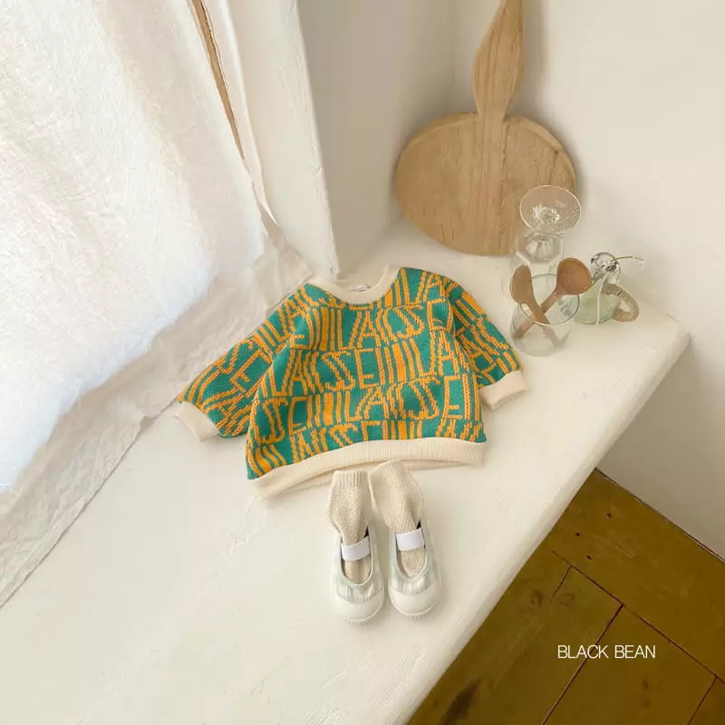 Black Bean - Korean Baby Fashion - #babywear - Alphabet Bebe Knit  - 5