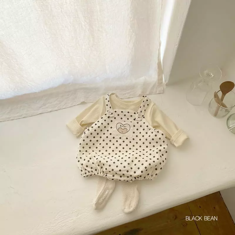 Black Bean - Korean Baby Fashion - #babywear - Baba Top Dungarees Set - 2