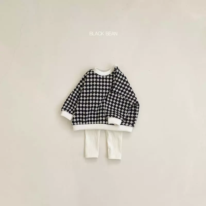 Black Bean - Korean Baby Fashion - #onlinebabyshop - Bebe Check Knit - 6
