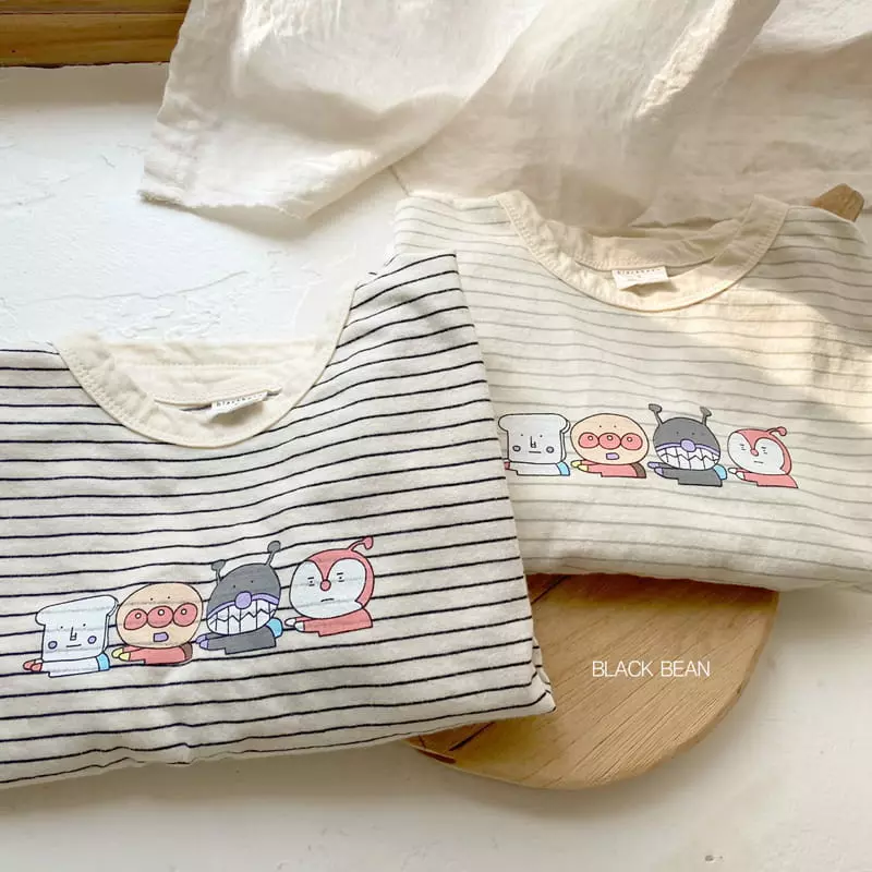 Black Bean - Korean Children Fashion - #kidzfashiontrend - Friends Piping Tee - 4