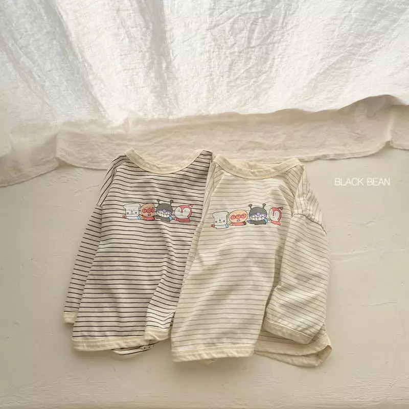 Black Bean - Korean Children Fashion - #childofig - Friends Piping Tee - 10