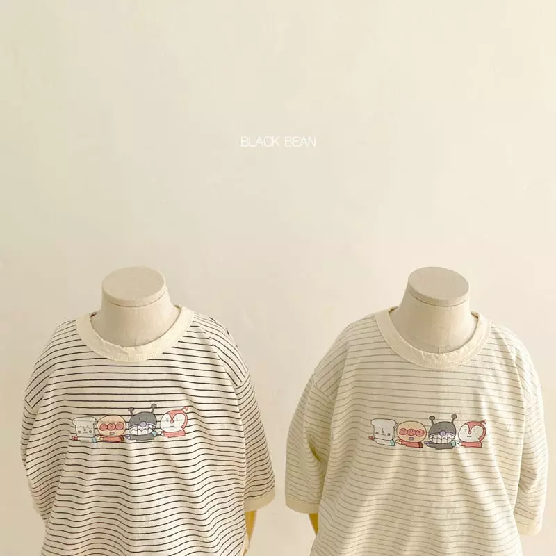Black Bean - Korean Children Fashion - #childofig - Friends Piping Tee - 9