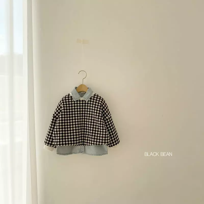 Black Bean - Korean Children Fashion - #childrensboutique - Check Knit  - 2