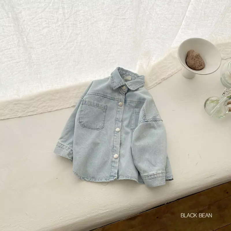 Black Bean - Korean Children Fashion - #discoveringself - Overfit Denim Shirt