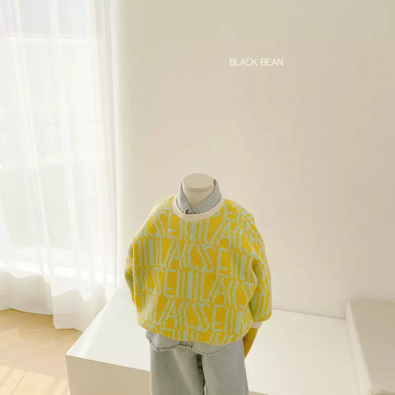 Black Bean - Korean Children Fashion - #discoveringself - Alphabet Knit - 3