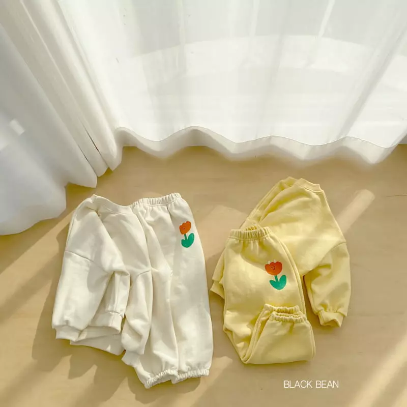 Black Bean - Korean Children Fashion - #discoveringself - Tulip Top Bottom Set - 4