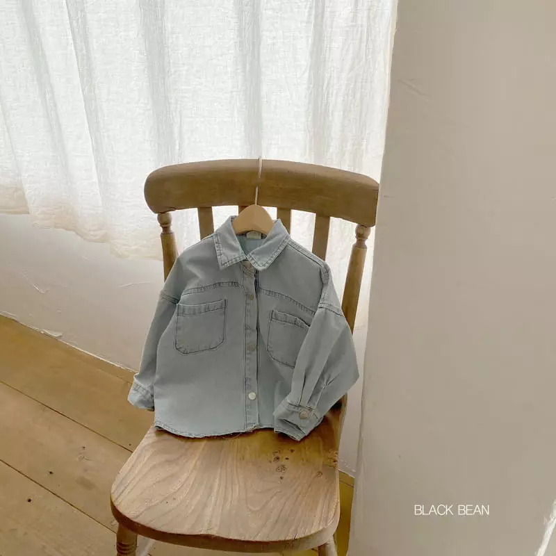 Black Bean - Korean Children Fashion - #fashionkids - Overfit Denim Shirt - 2