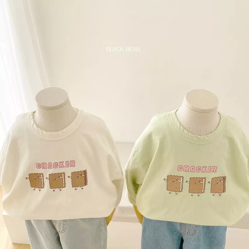 Black Bean - Korean Children Fashion - #fashionkids - Cracker Piping Tee