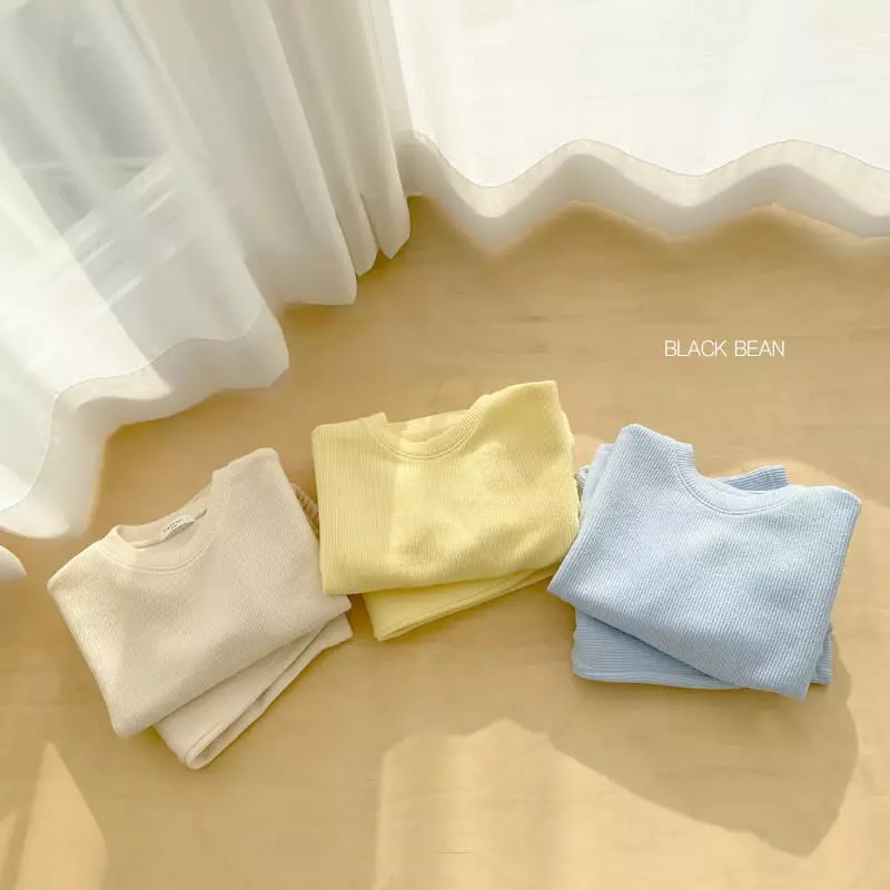 Black Bean - Korean Children Fashion - #kidsshorts - Creamy Top Bottom Set - 8