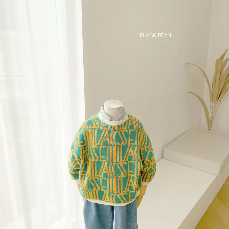 Black Bean - Korean Children Fashion - #kidsshorts - Alphabet Knit - 5