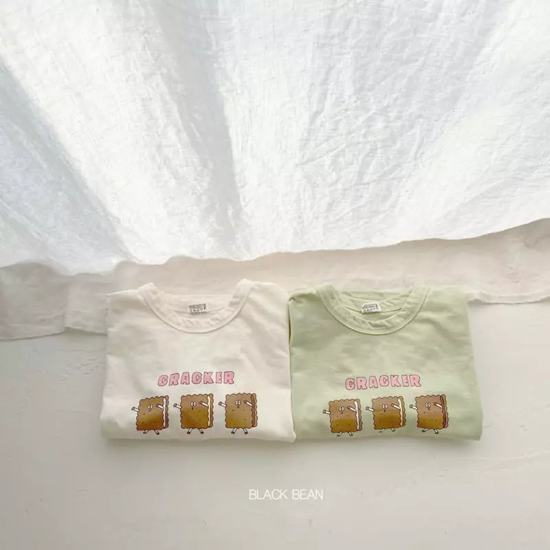 Black Bean - Korean Children Fashion - #kidsshorts - Cracker Piping Tee - 2