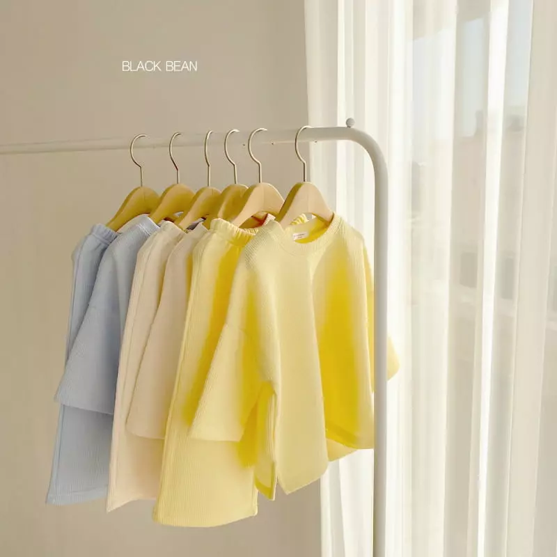 Black Bean - Korean Children Fashion - #kidsstore - Creamy Top Bottom Set - 9