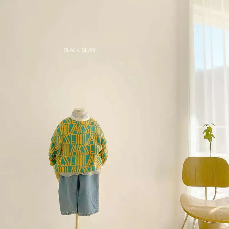 Black Bean - Korean Children Fashion - #kidsstore - Alphabet Knit - 6