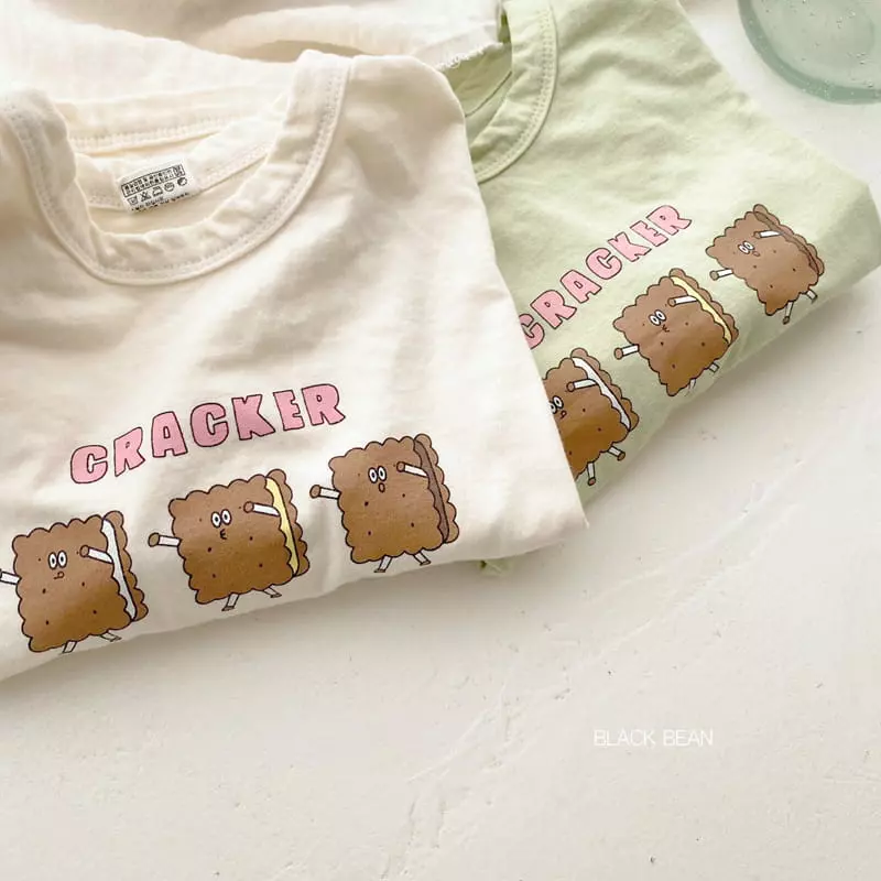 Black Bean - Korean Children Fashion - #kidsstore - Cracker Piping Tee - 3