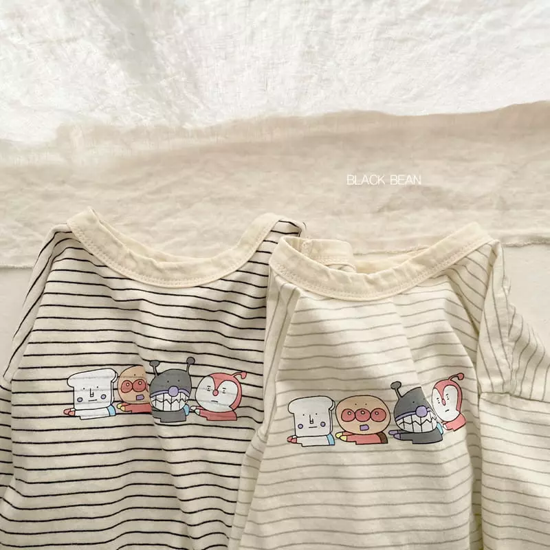 Black Bean - Korean Children Fashion - #kidsstore - Friends Piping Tee - 2