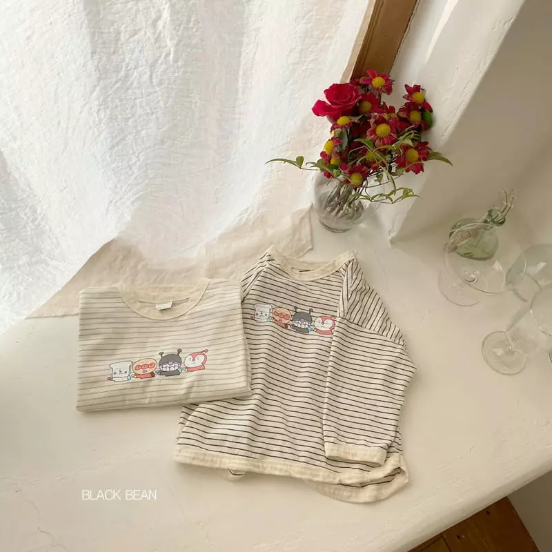 Black Bean - Korean Children Fashion - #kidzfashiontrend - Friends Piping Tee - 3