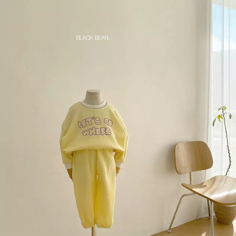 Black Bean - Korean Children Fashion - #stylishchildhood - Twist Top Bottom Set - 2