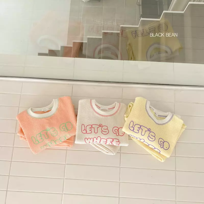Black Bean - Korean Children Fashion - #toddlerclothing - Twist Top Bottom Set