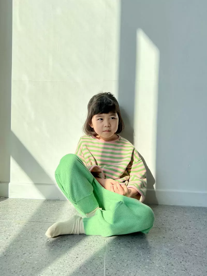 Bon Bon Butik - Korean Children Fashion - #minifashionista - Waffle Jogger Pants - 6