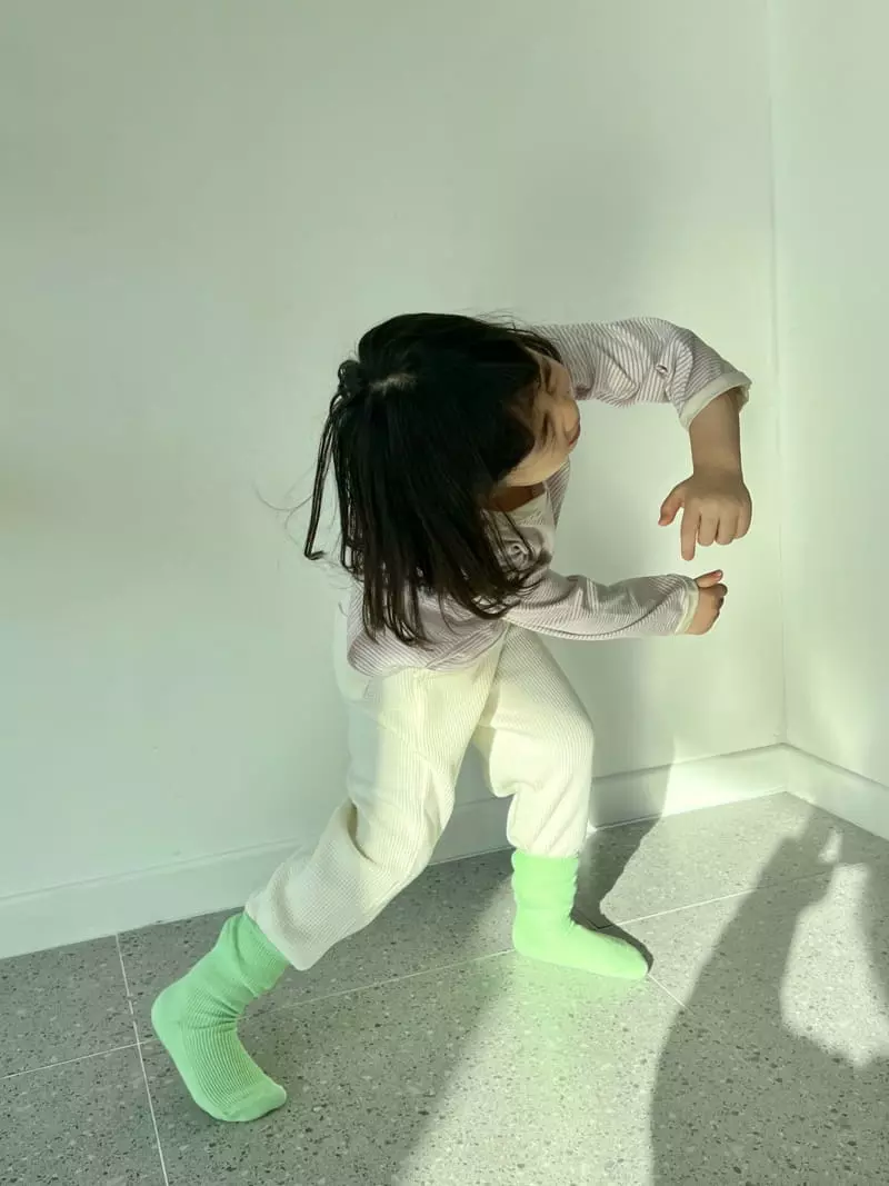 Bon Bon Butik - Korean Children Fashion - #prettylittlegirls - Waffle Jogger Pants - 7