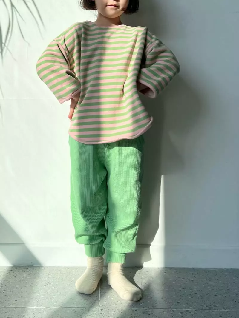 Bon Bon Butik - Korean Children Fashion - #todddlerfashion - Waffle Jogger Pants - 8