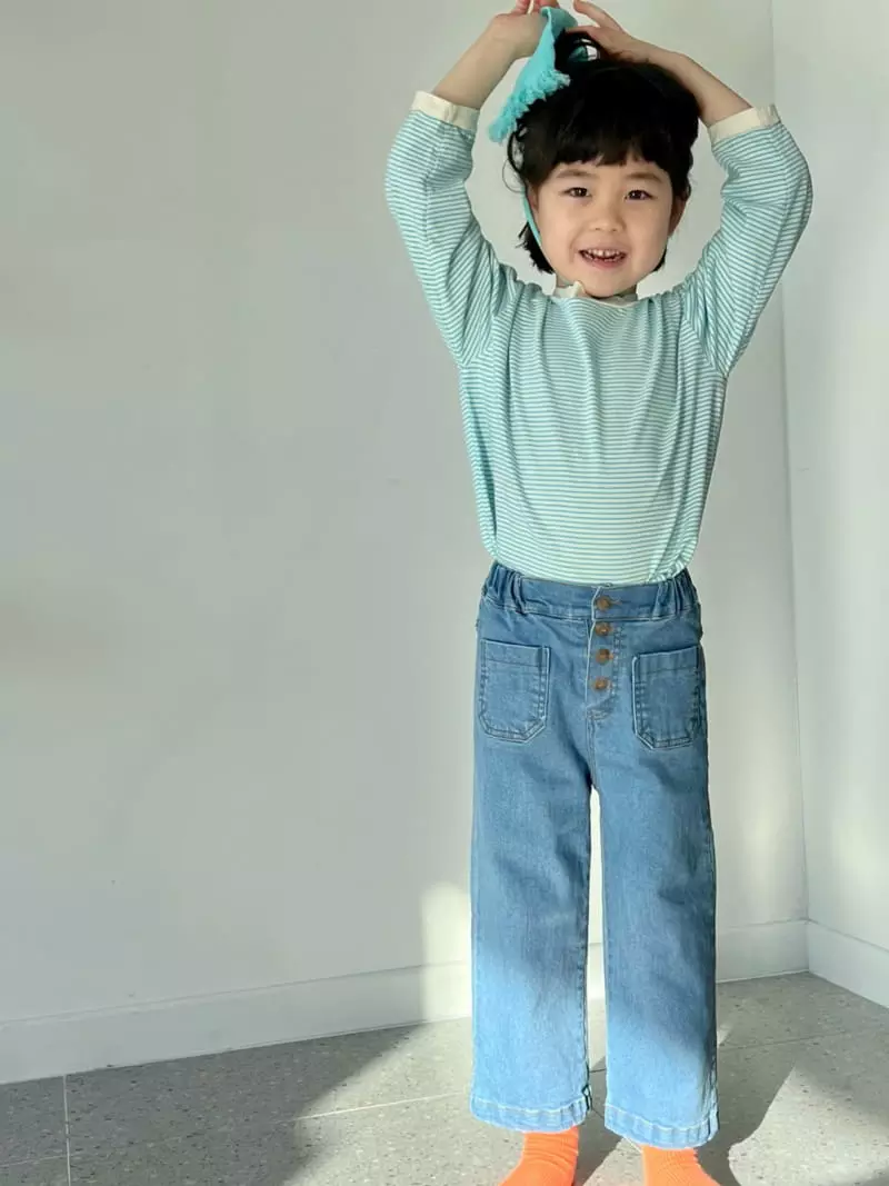 Bon Bon Butik - Korean Children Fashion - #toddlerclothing - Vintage Jeans - 9