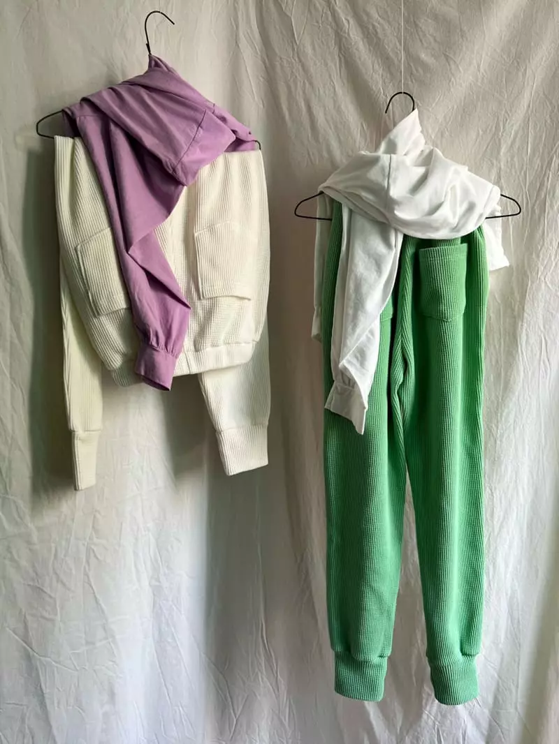 Bon Bon Butik - Korean Women Fashion - #vintageinspired - Mom Waffle Jogger Pants - 3