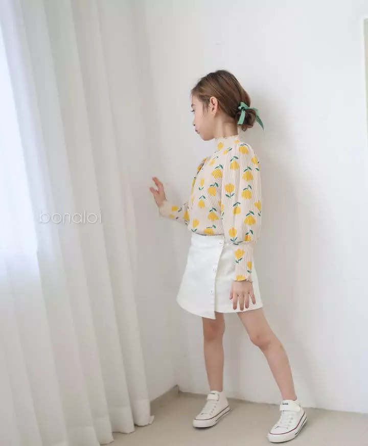 Bonaloi - Korean Children Fashion - #childofig - Tulip Waffle Tee - 11