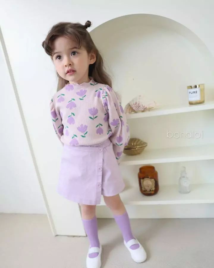 Bonaloi - Korean Children Fashion - #childrensboutique - Cotton Wrap Skirt Pants - 11