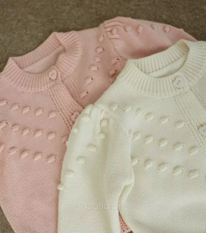 Bonaloi - Korean Children Fashion - #discoveringself - Gota Knit Cardigan - 3