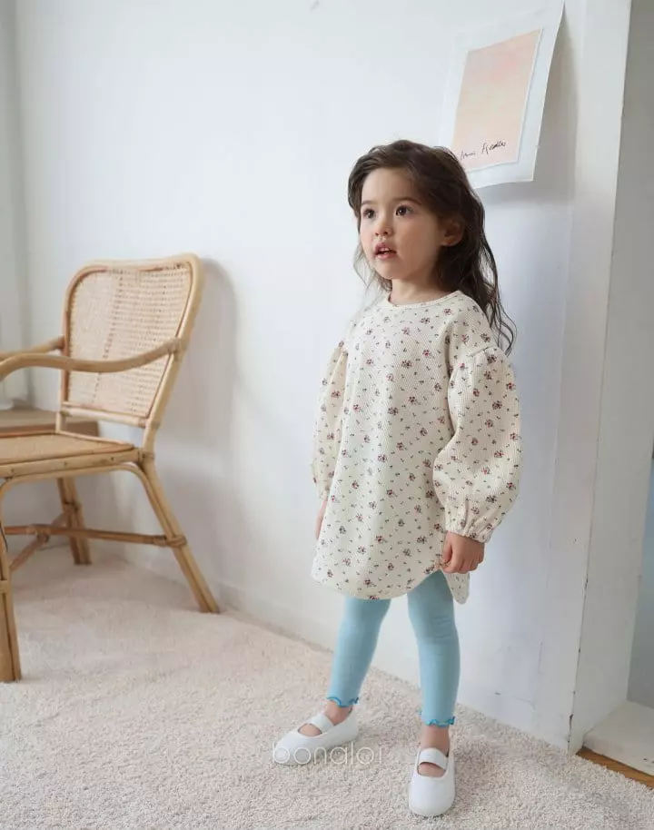 Bonaloi - Korean Children Fashion - #discoveringself - Nobe Waffle Long Tee - 6