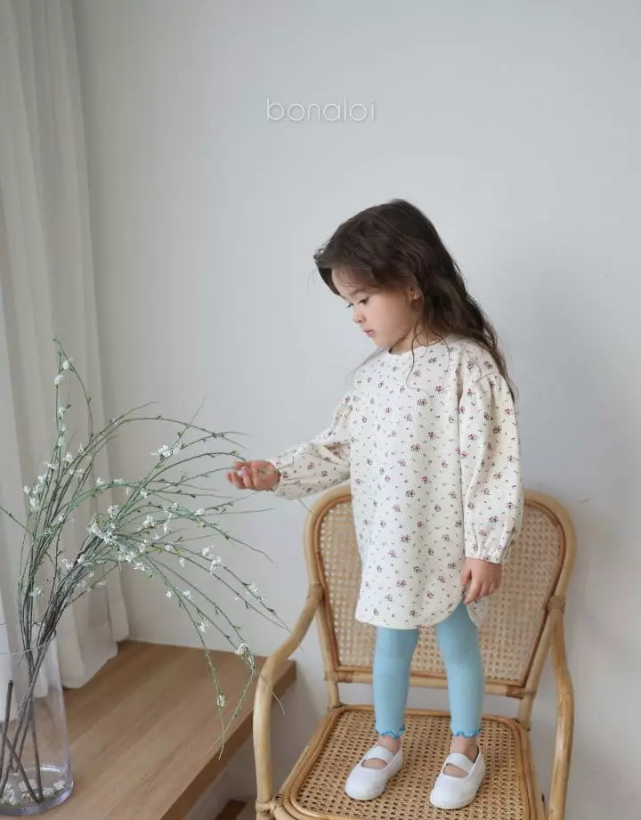 Bonaloi - Korean Children Fashion - #fashionkids - Nobe Waffle Long Tee - 7