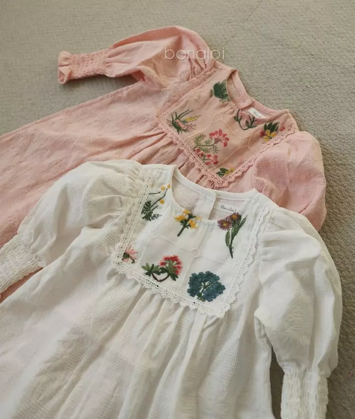 Bonaloi - Korean Children Fashion - #kidsshorts - Botanic Smocked One-piece - 3
