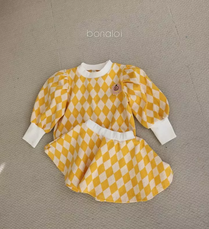 Bonaloi - Korean Children Fashion - #kidsshorts - Dia Top Bottom Set - 2