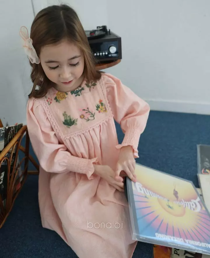 Bonaloi - Korean Children Fashion - #kidsshorts - Botanic Smocked One-piece - 4