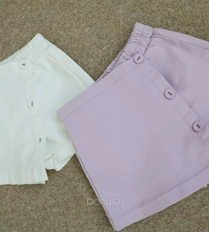 Bonaloi - Korean Children Fashion - #kidzfashiontrend - Cotton Wrap Skirt Pants