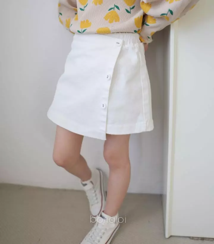 Bonaloi - Korean Children Fashion - #littlefashionista - Cotton Wrap Skirt Pants - 4
