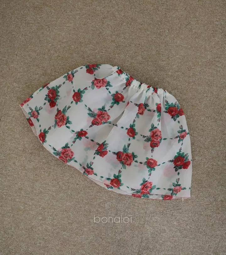 Bonaloi - Korean Children Fashion - #prettylittlegirls - Rose Ogandy Skirt - 2