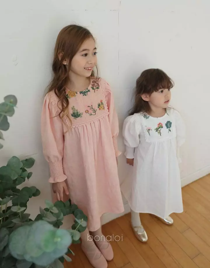 Bonaloi - Korean Children Fashion - #todddlerfashion - Botanic Smocked One-piece - 11