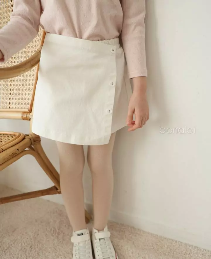 Bonaloi - Korean Children Fashion - #toddlerclothing - Cotton Wrap Skirt Pants - 8