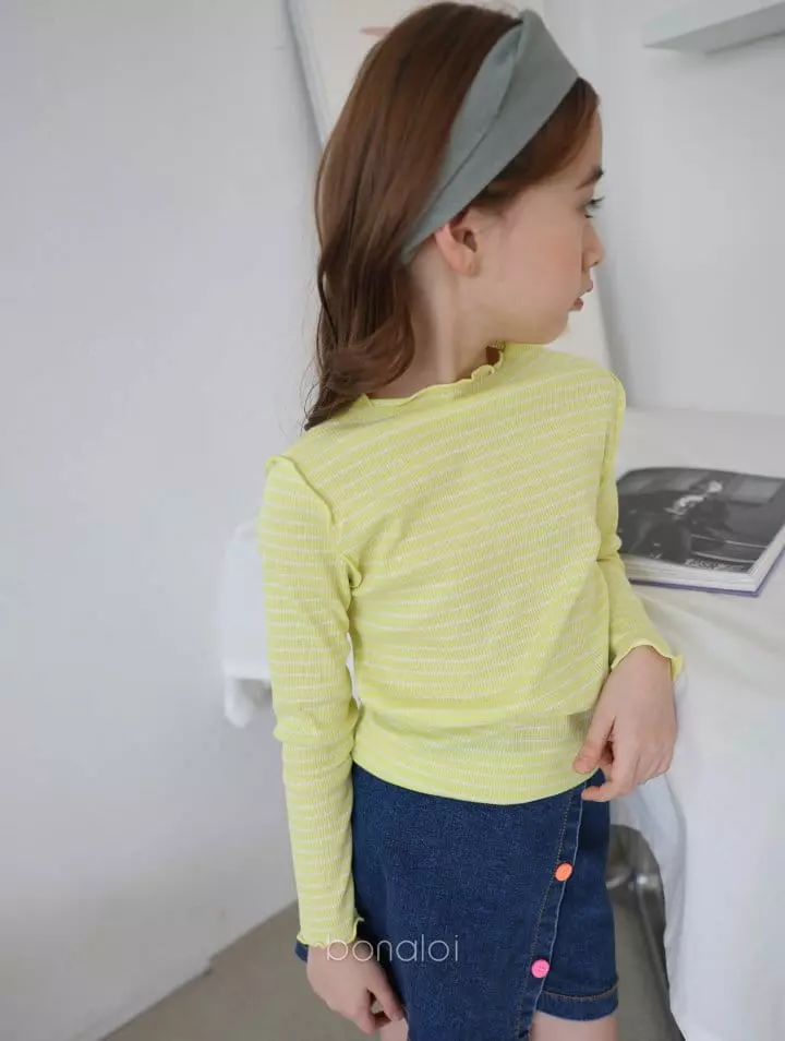 Bonaloi - Korean Children Fashion - #toddlerclothing - Stripes Tee - 6