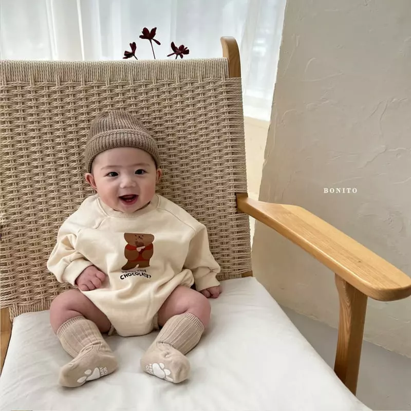 Bonito - Korean Baby Fashion - #babyboutique - Choco Bear Bodysuit - 8