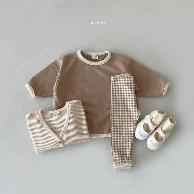 Bonito - Korean Baby Fashion - #babyboutique - Color Piping Leggings Set Bebe  - 5
