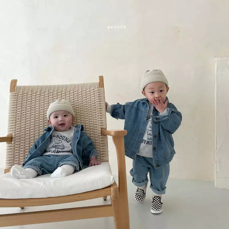 Bonito - Korean Baby Fashion - #babyboutiqueclothing - DenimJAcket Bebe - 8