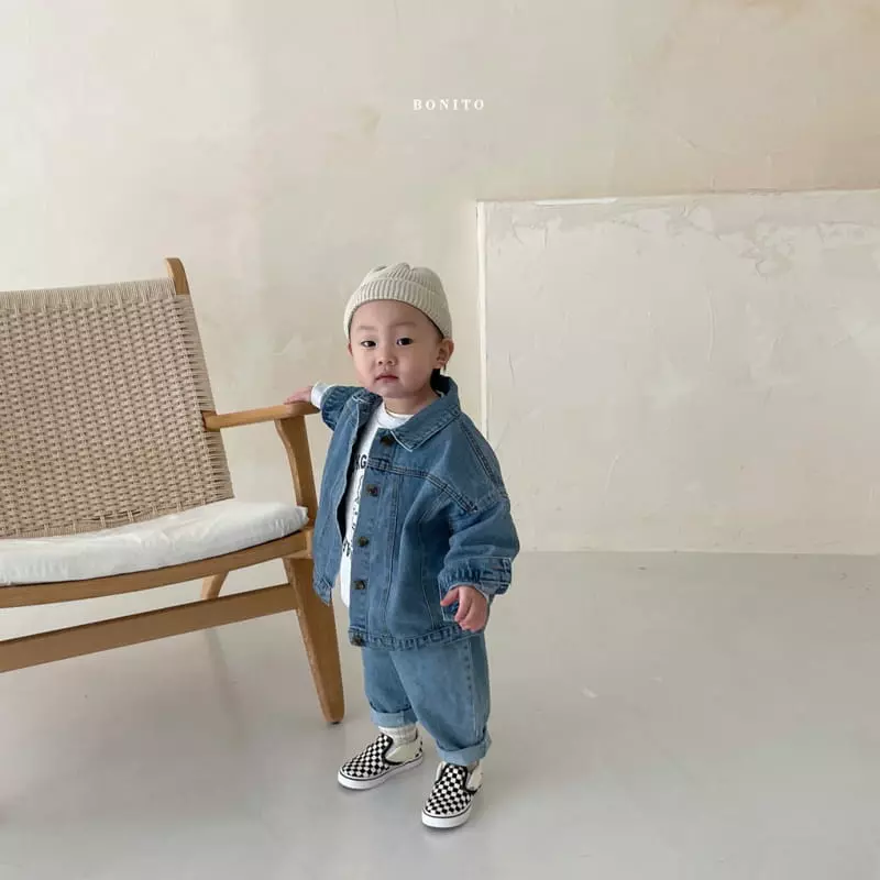 Bonito - Korean Baby Fashion - #babyclothing - DenimJAcket Bebe - 9