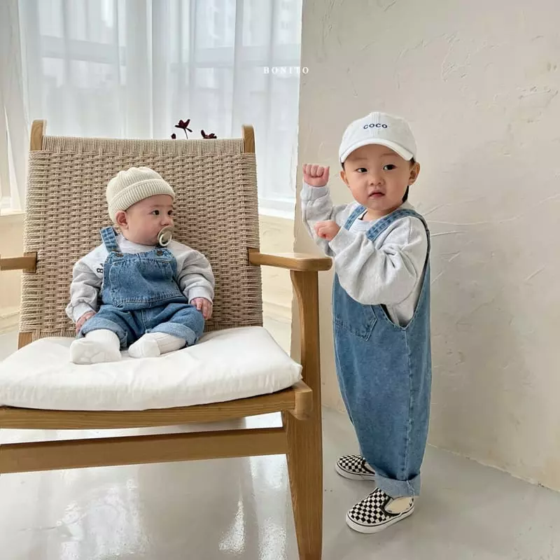 Bonito - Korean Baby Fashion - #babyclothing - Denim Dungarees Pants Bebe - 7