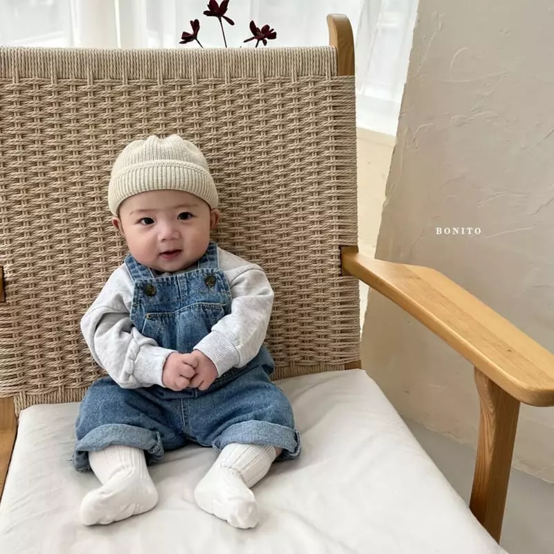 Bonito - Korean Baby Fashion - #babyfever - Denim Dungarees Pants Bebe - 9