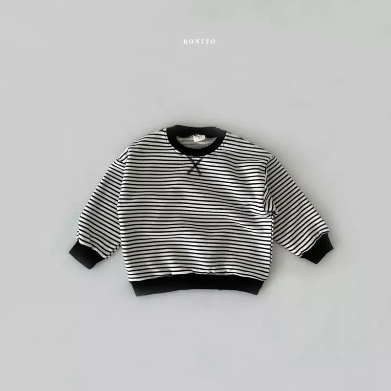Bonito - Korean Baby Fashion - #babygirlfashion - Stripes Sweatshirt Bebe - 2