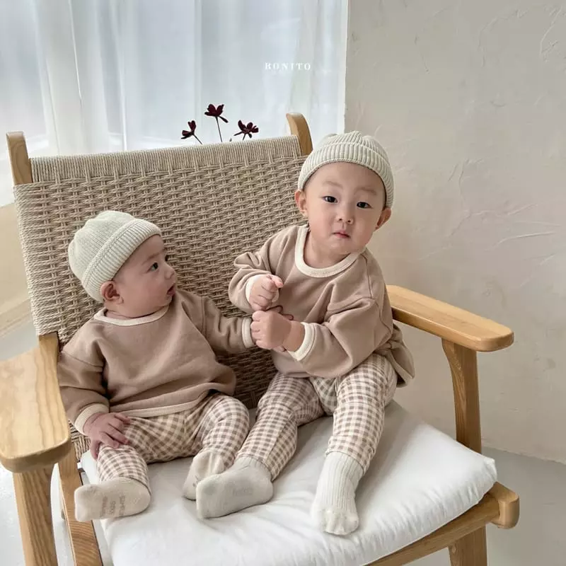 Bonito - Korean Baby Fashion - #babylifestyle - Color Piping Leggings Set Bebe  - 12