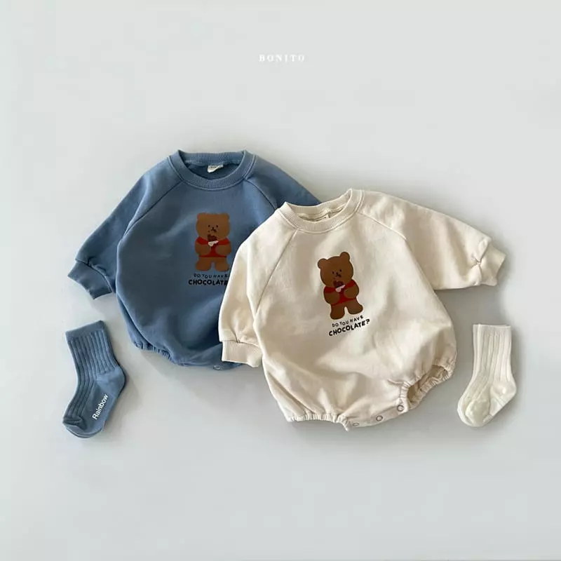 Bonito - Korean Baby Fashion - #babyootd - Choco Bear Bodysuit - 2